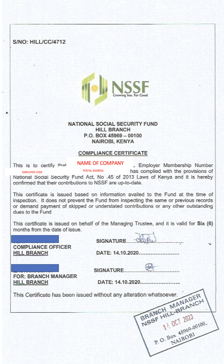 Nssf Employee Registration Form Kenya Mployme 0748